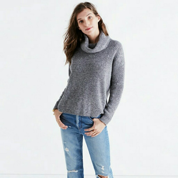 Madewell Sweaters - Madewell grey convertible turtleneck sweater